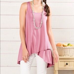 NWT Matilda Jane Women’s Secret Garden Split Back Tunic Tank Top Size Medium